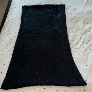 Black Knitted Infinity Scarf